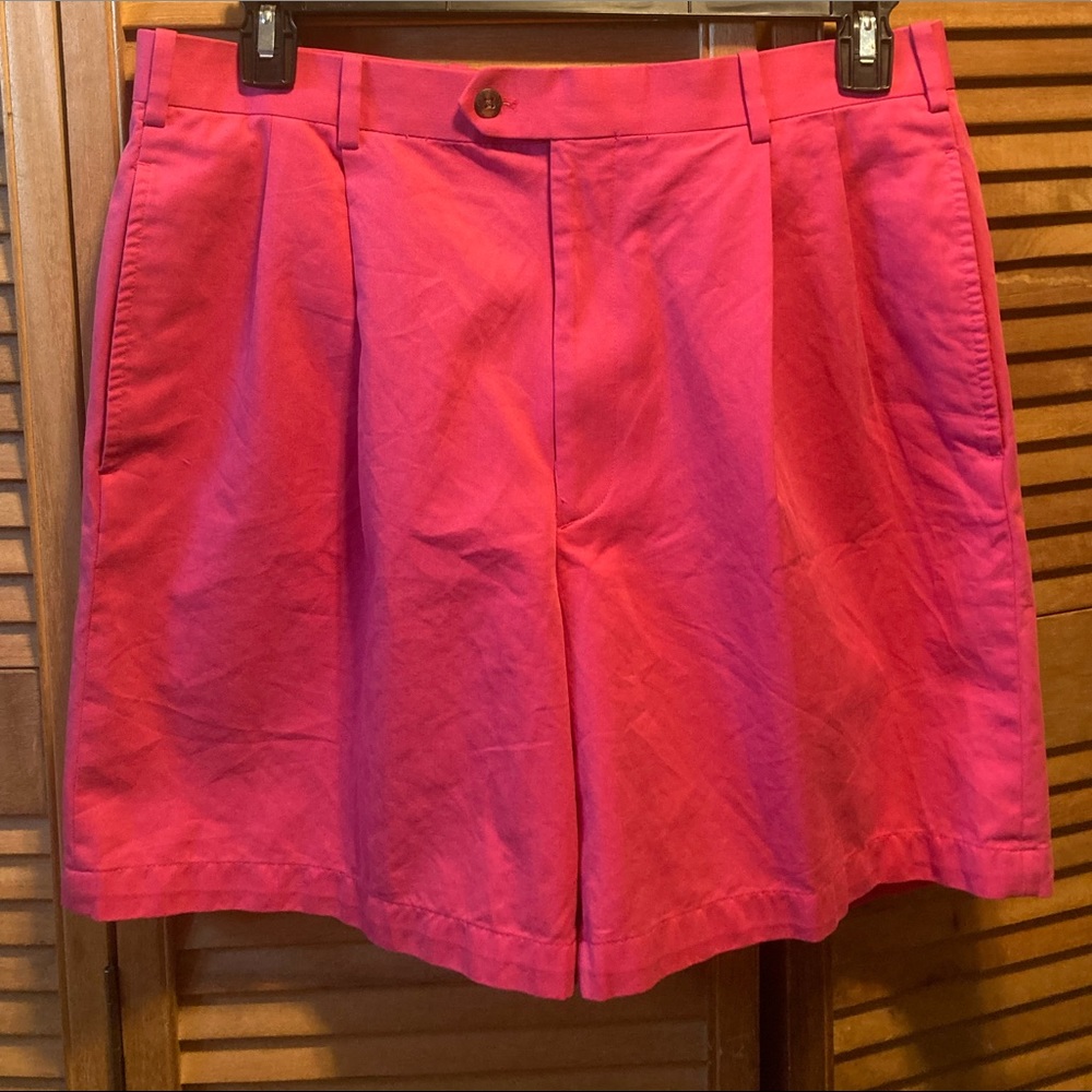 Como Pink Pleated Front Shorts